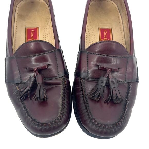Cole Haan Other - Vtg Cole Haan City Tassel Loafer Mens Dress Shoes 10B Burgundy Preppy 90 Ivy Y2K